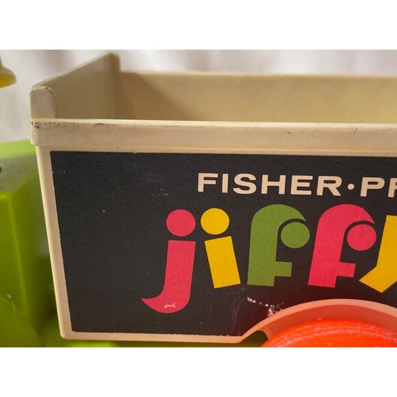 1970 Fisher Price Jiffy Dump Truck 156 Squeeze Bulb Pull Toy VTG - Picture 13 of 16